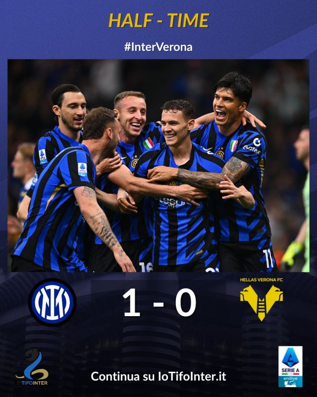 All'intervallo
#InterVerona 1️⃣-0️⃣